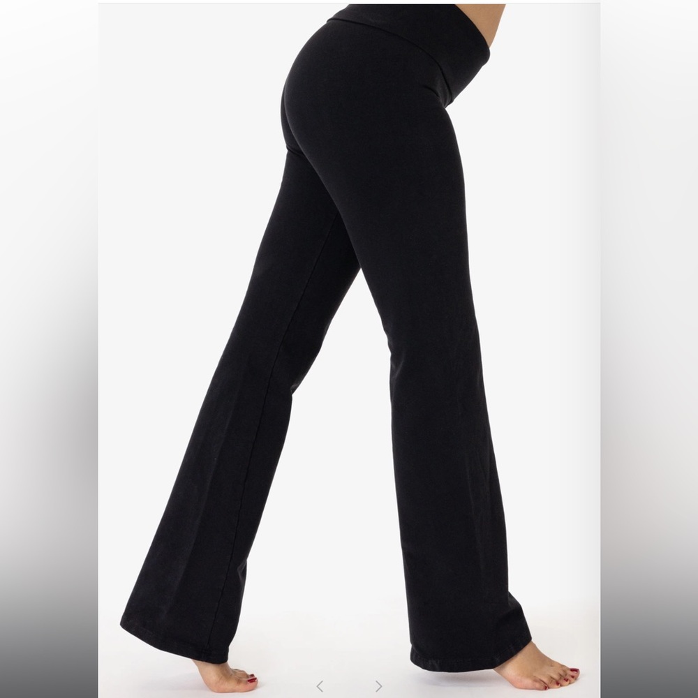 Los Angeles Apparel Fold over Flare Leggings